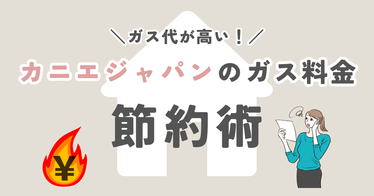 カニエジャパンのガス代が高い！ガス料金を節約する方法をご紹介！